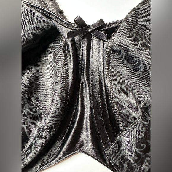 Bali Bra 42DD Black Satin Minimizer 3562 Underwire Non Padded Mesh Sides - Picture 4 of 13